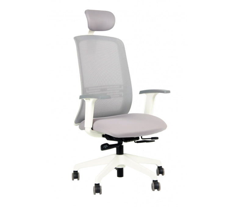 Silla GÜD Color Executive c/cabezal. Base Plástica Blanca
